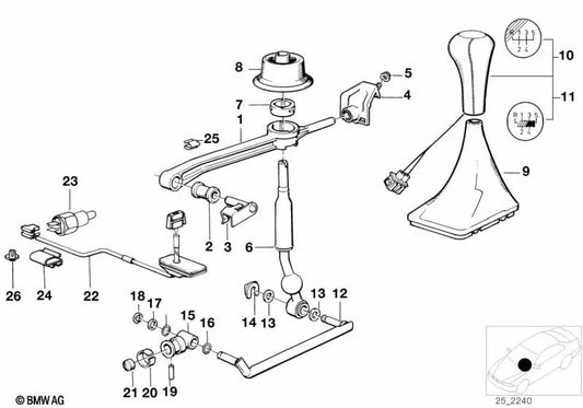 Interruptor de 3 polos para BMW Série 3 E21, E30 Série 5 E12, E28, E34 Série 6 E24 Série 7 E23 (OEM 23141207833). BMW original