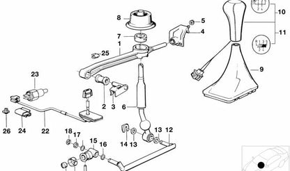 Cable conector luz marcha atrás OEM 12531732735 para BMW E34, E32. Pieza original BMW.
