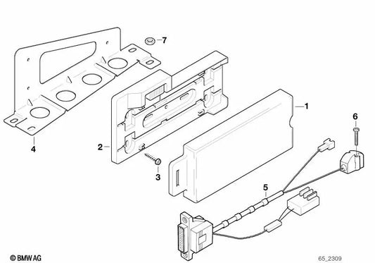 Transmitting and receiving device holder for BMW 3 Series E36 (OEM 84138362094). Original BMW