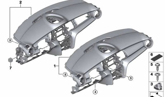 Cuadro de instrumentos One Basis OEM 51456819967 para MINI F56, F55, Cabrio F57. Original MINI.