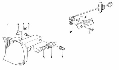 Écrou d'extension OEM 63131384878 pour la série BMW 5 E34. Pièce BMW d'origine, idéale pour régler des composants tels que le clignotement ou d'autres parties du système d'éclairage.
