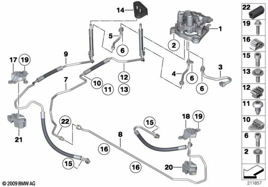 Upper Halter for BMW F07, F10, F11, F06, F12, F13, F01N, F02N (OEM 37106785436). Genuine BMW