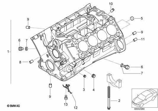 BMW REGOLAZIONE VITE 7 E38, E65 (OEM 1142248862). BMW originale.