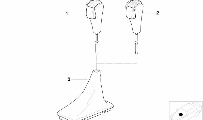 Funda de cuero para palanca de cambios OEM 25161421257 para BMW E39 y E38. Original BMW.