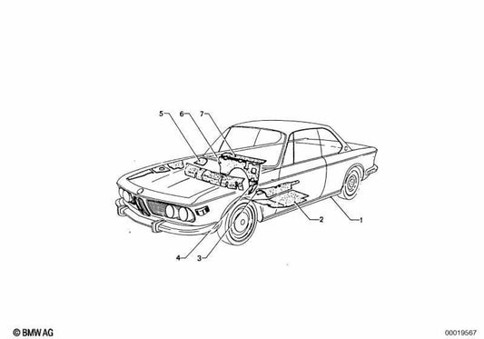 Akustische Isolierung Pamparo OEM 51481811933 für BMW E30. Original BMW.