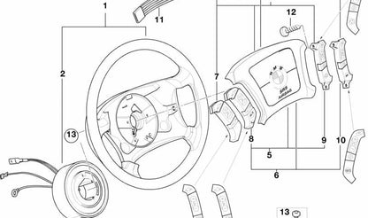 Anillo deslizante para BMW E39, E38 (OEM 32341161912). Original BMW
