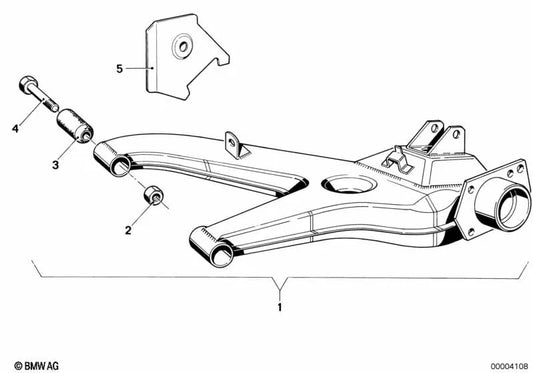 Barra transversal longitudinal direita para BMW 3 E21 Series (OEM 33321119591). BMW original