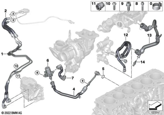 Module Cable SCR for BMW G20, G20N, G21, G21N, G22, G23, G26, G30N, G31N, G32N, G11N, G12N, G14, G15, G16, G01, G01N, G02, G02N, G05, G06, G07, G07 (OEM 11538475191). Original BMW.