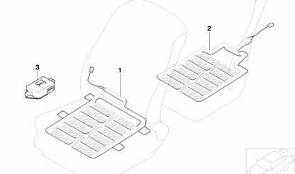 Módulo de control para sensor de asiento OEM 65776917134 para BMW Serie 7 E65, E66. Original BMW