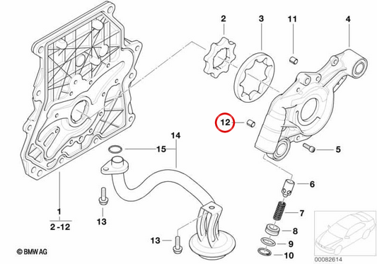 OEM Führungsbuchse 07101485187 für MINI R50, R52, R53. Originaler MINI.