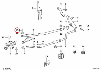 Vis de fixation OEM 07119900823 pour BMW E30, E36, E39. BMW d'origine.