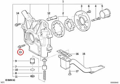 Vite esagonale con lavatrice OEM 07119902064 per BMW E87, E36, E46, E90, E91, E34, E39, E60, E61, E32, E38, E65, E83, E53, Mini R50, R52, R53. BMW/mini originale.