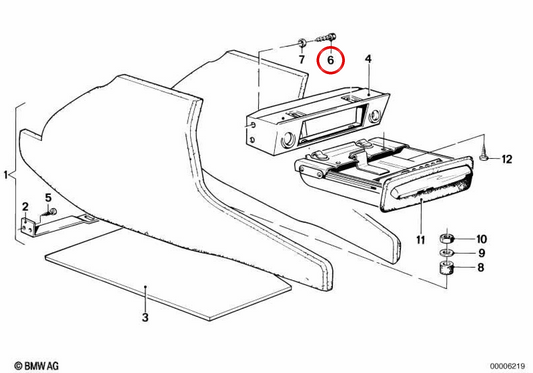 OEM sheet screw 07119902428 for BMW E12, E23. Original BMW.