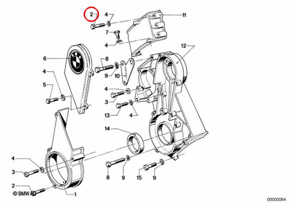 OEM VITE esagonale 07119902998 per BMW E87, E21, E30, E36, E46, E90, E91, E92, E12, E28, E34, E39, E60, E61, E61, E24, E63, E64, E23, E32, E38, E35 E31, E31, E31, E31, E3 E53, E70, E71, E85, E86, E89, E52 e Mini R50. BMW originale e Mini.