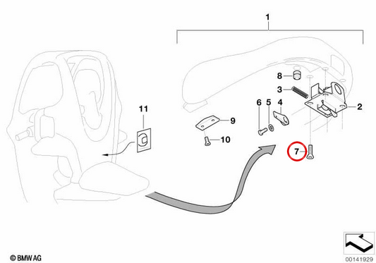 Vite a testa svasata M6X20-8.8 OEM 07119903594 per BMW Motorrad R1200GS, C1... e altro ancora. BMW Motorrad originale.
