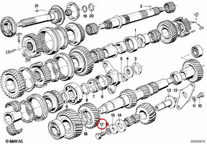 Hex Socket Screw OEM 07119904152 for BMW E30, E46, E12, E28, E24, E23. Original BMW.