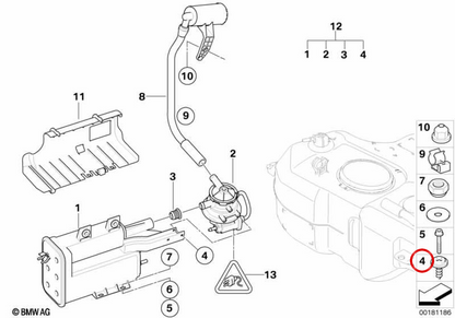 OEM 3 VITE SCHEDA 07119904180 per BMW E91, E63, E64, E83, E53, E85, E86 e MINI R50, R52, R53. BMW originale e Mini.