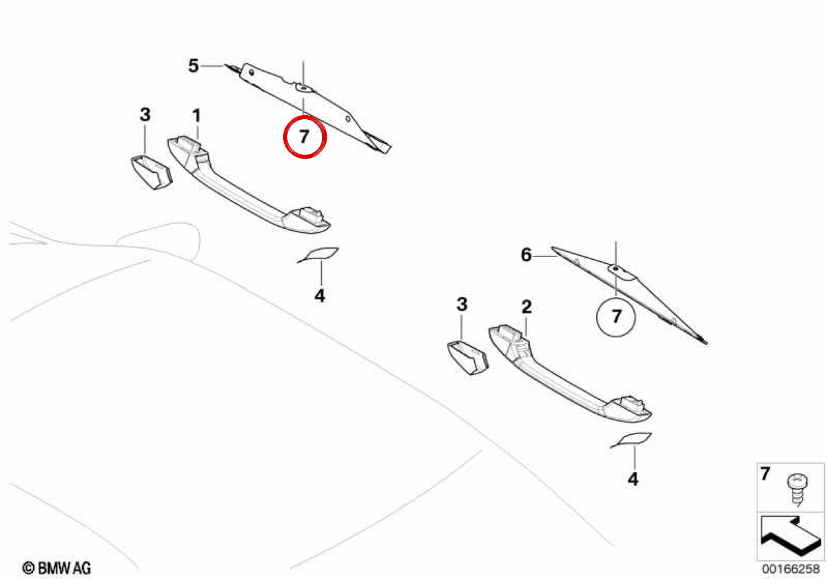 OEM -Blattschraube 07119904184 für BMW E46, E60, E61, E70, E71, E72. Original BMW.