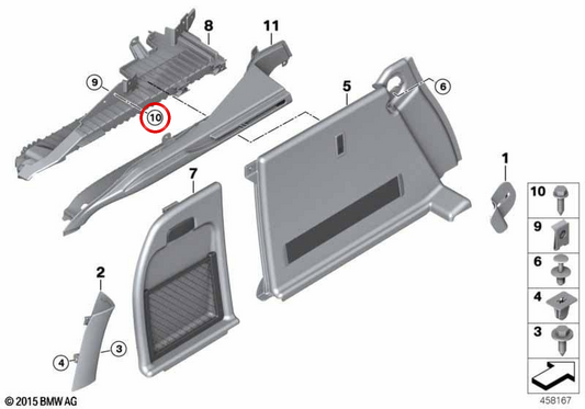 OEM -Blattschraube 07119904335 für BMW E71, E72, F16, F86, E89. Original BMW.