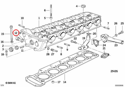 Vite di drenaggio OEM 0711904392 per BMW E36, E90, E92, E93, E34, E39, E60, E61, E63, E64, E52. BMW originale.