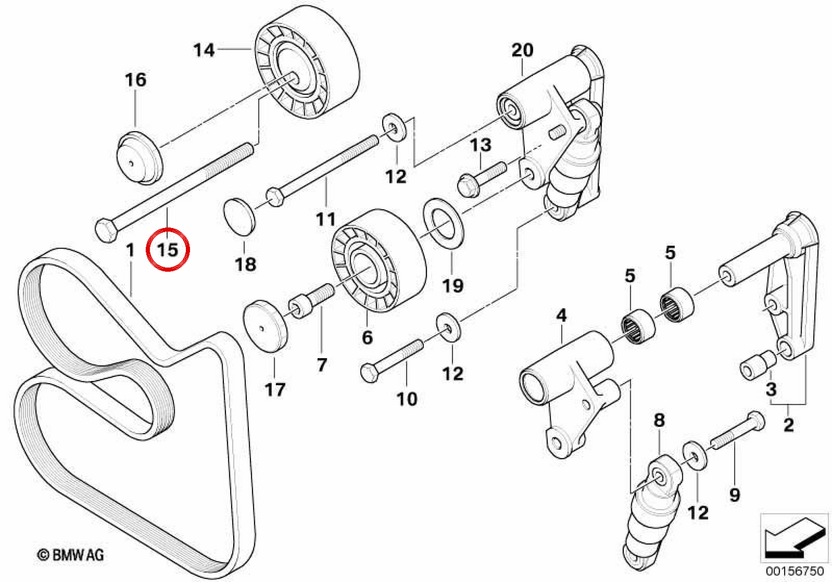 Vite esagonale OEM 07119904677 per BMW E36, E46, E34, E39, E60, E61, X5 E53, Z3 E36... e altro ancora. BMW originale.