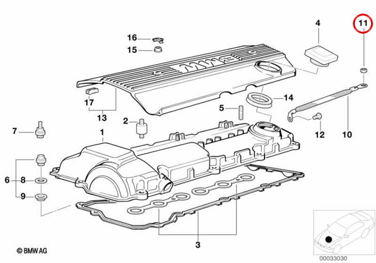 Porca sextavada OEM 07119905710 para MINI R53, F56, Cabrio R52, Countryman R60... e muito mais. MINI originais.