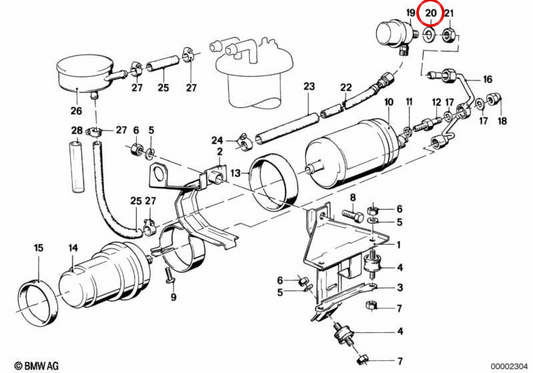 Arandela OEM 07119905829 para MINI R50, R53, Cabrio R52... y más. Original MINI.