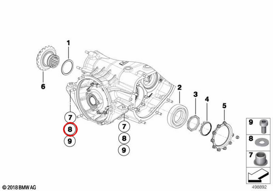 Rondella OEM 07119906132 per moto BMW R1200GS, K1200GT, R1100R, HP2 Enduro... e altro ancora. BMW Motorrad originale.