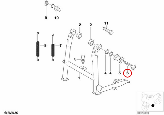 Vite svasata M10x30 8.8 MK OEM 07119906134 per moto BMW C1, R 1100 S, R 1200 GS, R 1200 GS Adventure, R 1200 RT, R 1200 R, R 1200 ST, R 1300 GS... e più. Originale BMW Motorrad