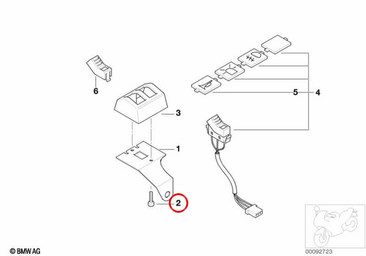 Parafuso cabeça cilíndrica M4x16 OEM 07119906411 para motos BMW F 650 GS, R 850 RT, R 1100 RT, R 1150 RT, R 1200 RT, K 1200 RS, K 1200 GT, R 1200 C... e mais. Original BMW Motorrad