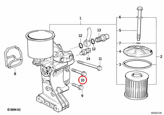 Vis avec laveuse OEM 07119906675 pour BMW Motorrad et BMW. BMW original et BMW Motorrad.