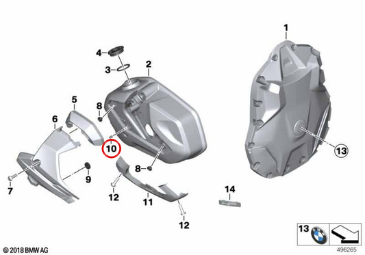 Cylindrical pin 5x6x10 OEM 07119907038 for BMW motorcycles R 1250 GS, R 1250 RT, R nineT, R nineT Pure, K 1600 GT, K 1600 GTL, K 1600 Bagger… and more. Original BMW Motorrad.