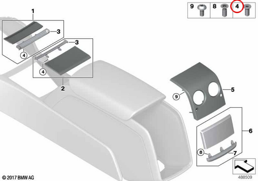 Vis à tête fraisée OEM 07119907288 pour motos BMW R 1250 GS, R 1250 GS Adventure, R 1250 R… et plus. BMW Motorrad d'origine.