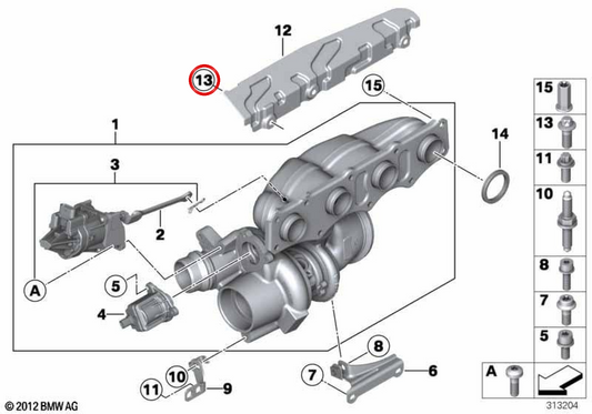 Tornillo hexagonal OEM 07119907332 para BMW F20, F21, F40, F52, F70, F22, F23, F44, F45, F46, G42, U06, F30, F31, F34, F35, G20, G21, G28, F32, F33, F36, G22, G23, G26, F07, F10, F11, F18, G30, G31, G38, G60, G61, G68, G32, F02, G11, G12, G70, G14, G