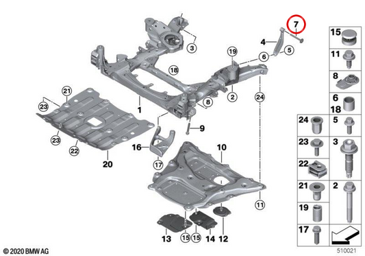 Vis hexagonale M12x1,5x120 OEM 07119907837 pour BMW F10, F06, F12, F13, G05, G18, F95, G06, F96, G07, G09. Compatible avec les modèles M5 et M6. BMW d'origine.