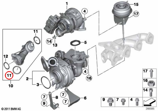 O-ring OEM 07119907867 per BMW F20, F21, F22, F23, F30, F31, F34, G20, G21, F32, F33, F36, G22, G23, G26, F10, F11, G30, G31, G60, G61, G32 , G11, G12, G70, G14, G15, G16, E84, G01, G02, F15, G05, G06, G07. BMW originale.