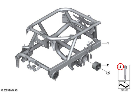 OEM -Sechseckschraube 07119908626 für BMW F40, F44, F45, F46, U06, F48, F49, U11, U12, F39, U10, Mini F56, F57, F54, F60, U25. Original BMW/Mini.