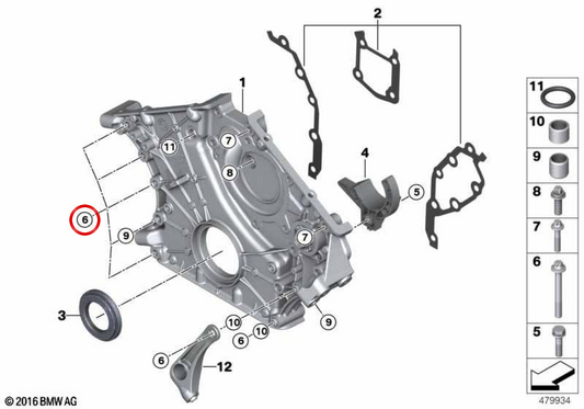 VITE EXALOBOLARE OEM 07119908640 per BMW G12. BMW originale.