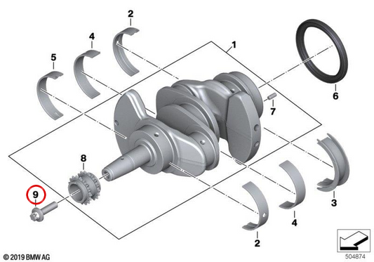 Parafuso OEM 07119909662 para BMW Motorrad R 18, R 18 Classic, R 18 B, R 18 Transcontinental... e muito mais. Originais BMW Motorrad.