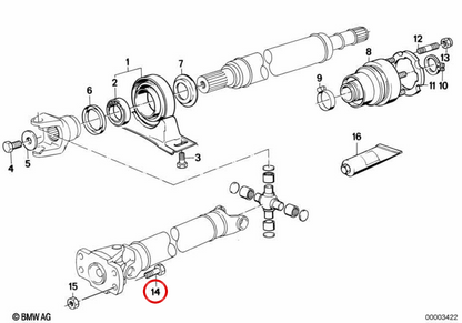 Tornillo hexagonal OEM 07119913900 para BMW E32, E31. Original BMW.