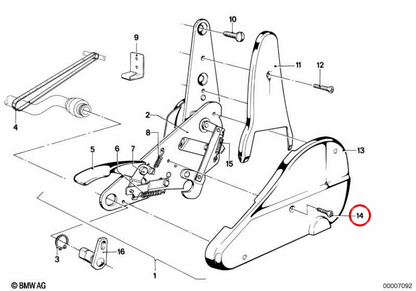 OM self -roscante screw 0711918526 for BMW E21, E12, E28, E24, E23. Original BMW.