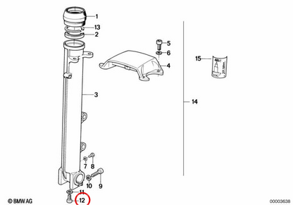Parafuso de cilindro OEM 07119919759 para BMW E28, E34, E24, E32, E38. BMW genuíno.