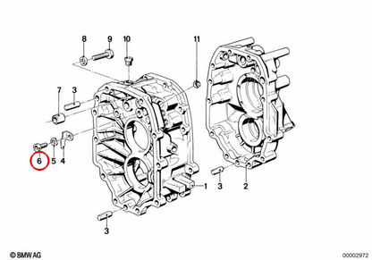 Parafuso de cilindro OEM 07119920069 para BMW E21, E30, E12, E28, E24, E23, E32, E38, E31. BMW genuíno.