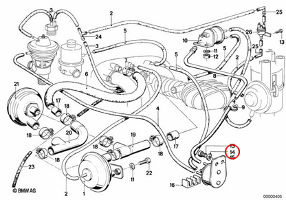 Arandela de resorte OEM 07119932098 para BMW E21, E30, E36, E12, E28, E34, E39, E24, E23, E32, E38, E31, Z1 y MINI R50. Original BMW y MINI.