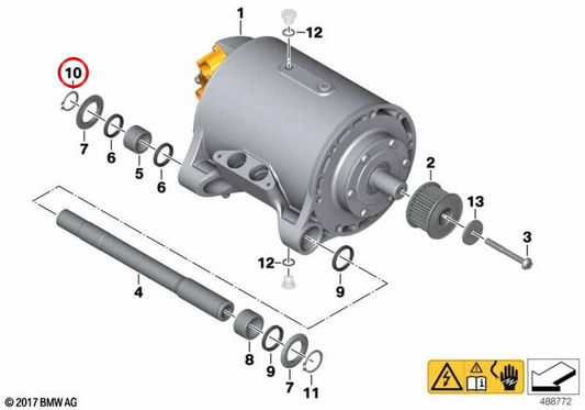 Sicherungsring 24x1,2 OEM 07119934160 für BMW Motorrad C evolution K17 und BMW 5 E12, 6 E24, 2.5CS-3.0CSL, 2500-3.3Li... uvm. Original BMW Motorrad