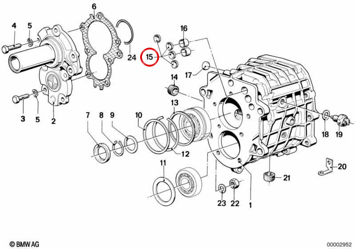 OEM -Schließabdeckung 0711937248 für BMW E21, E30, E12, E28, E34, E24, E23, E32, Z1. Original BMW.