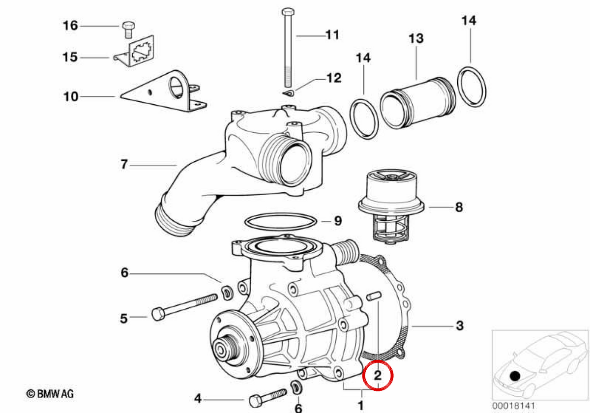 Pino cilíndrico OEM 07119942283 para BMW E36, E46, E34, E39, E60, E61, E38, E65, E66, E83, E53, Z3, E85, E86. BMW genuíno.