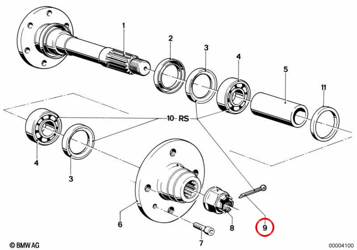 PIN OEM 0711945270 per BMW E21. BMW originale.