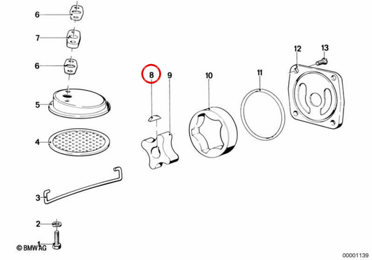 OEM -Einstellungsschlüssel 07119951414 für BMW R50. Original BMW.