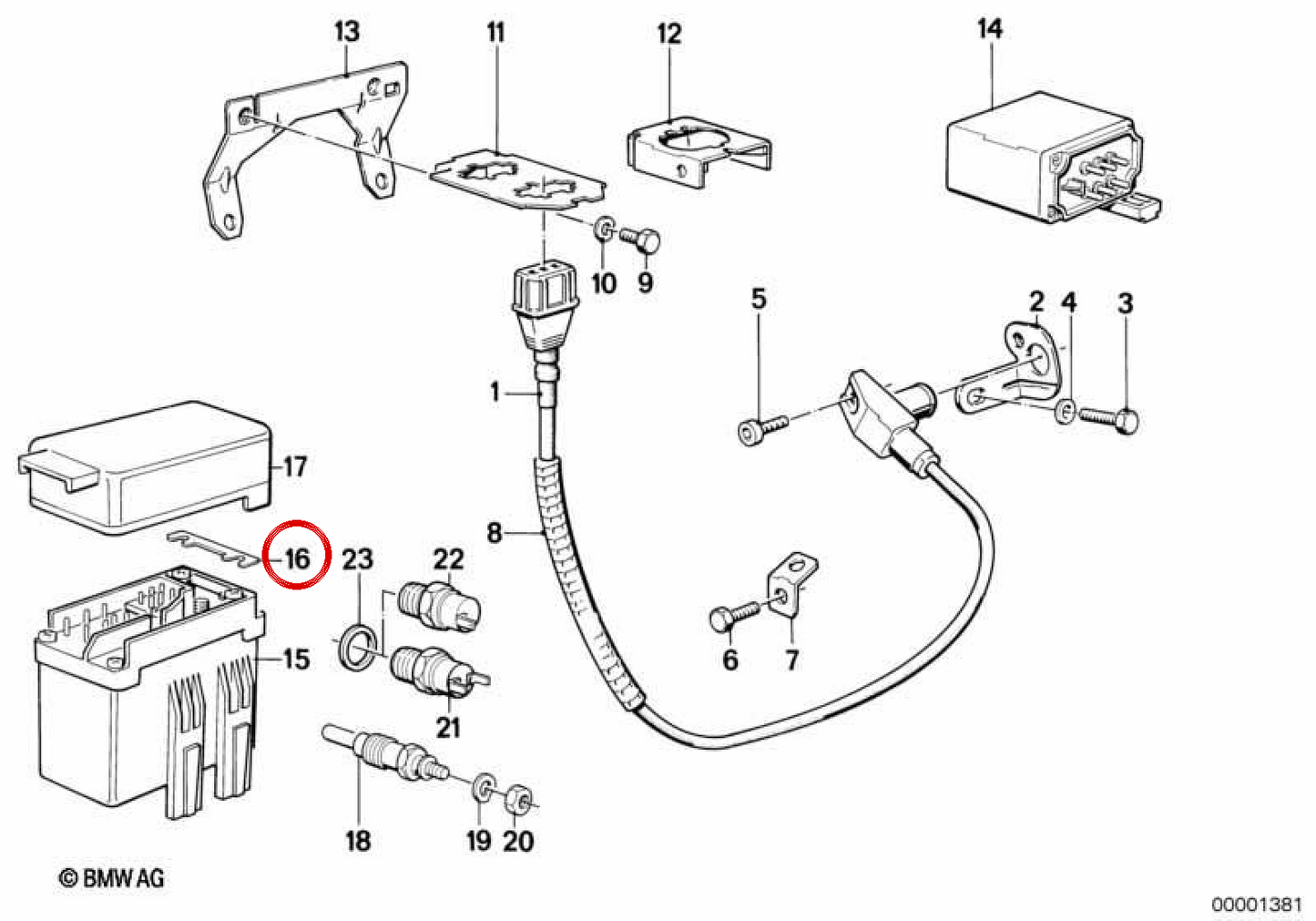 Sicherung für BMW E30, E28, E34, E31 (OEM 07119978840). Original BMW